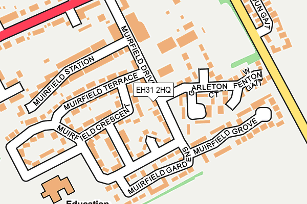 EH31 2HQ map - OS OpenMap – Local (Ordnance Survey)