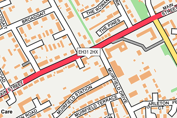 EH31 2HX map - OS OpenMap – Local (Ordnance Survey)