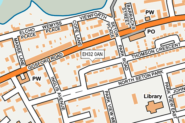 EH32 0AN map - OS OpenMap – Local (Ordnance Survey)