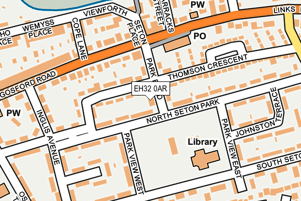 EH32 0AR map - OS OpenMap – Local (Ordnance Survey)