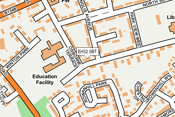 EH32 0BT map - OS OpenMap – Local (Ordnance Survey)