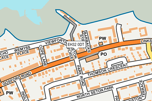EH32 0DT map - OS OpenMap – Local (Ordnance Survey)