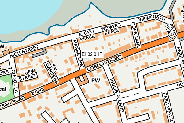 EH32 0HF map - OS OpenMap – Local (Ordnance Survey)