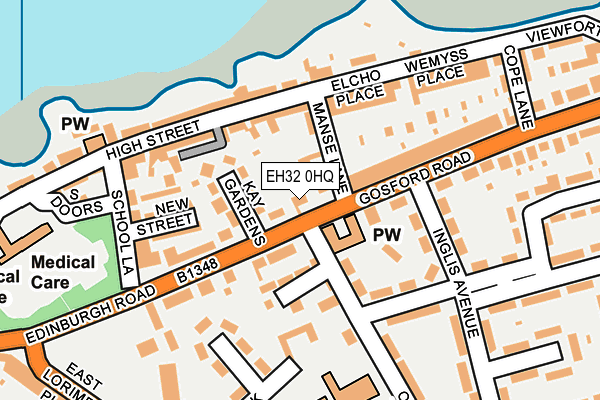 EH32 0HQ map - OS OpenMap – Local (Ordnance Survey)