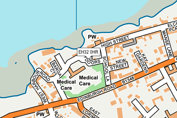 EH32 0HR map - OS OpenMap – Local (Ordnance Survey)