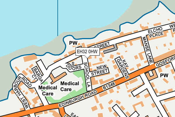 EH32 0HW map - OS OpenMap – Local (Ordnance Survey)