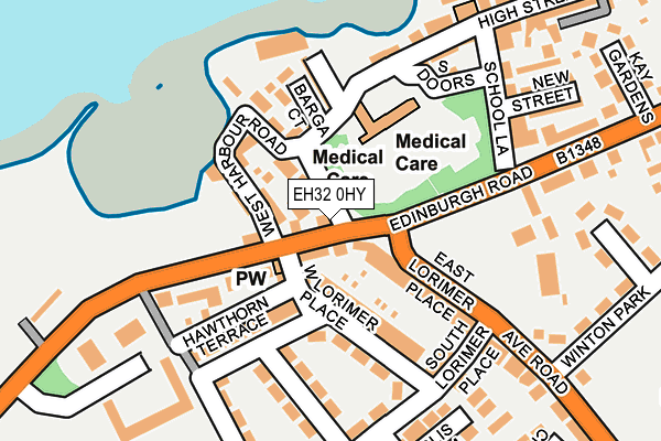 EH32 0HY map - OS OpenMap – Local (Ordnance Survey)