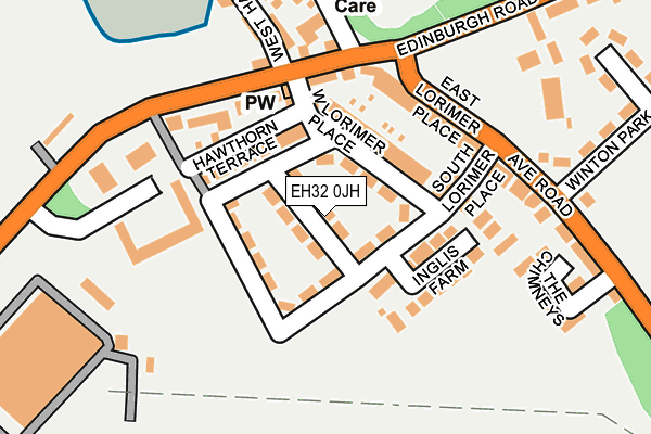 EH32 0JH map - OS OpenMap – Local (Ordnance Survey)