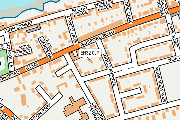 EH32 0JP map - OS OpenMap – Local (Ordnance Survey)