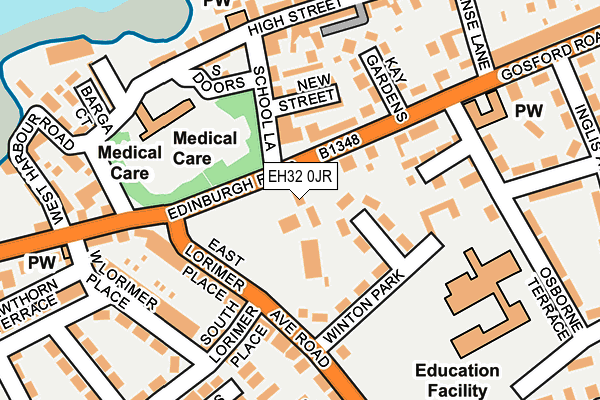 EH32 0JR map - OS OpenMap – Local (Ordnance Survey)