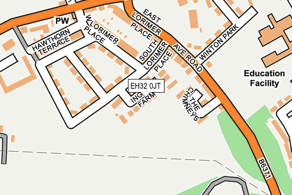 EH32 0JT map - OS OpenMap – Local (Ordnance Survey)