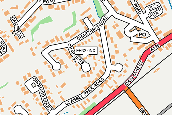 EH32 0NX map - OS OpenMap – Local (Ordnance Survey)