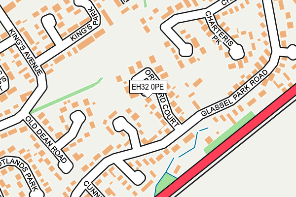 EH32 0PE map - OS OpenMap – Local (Ordnance Survey)