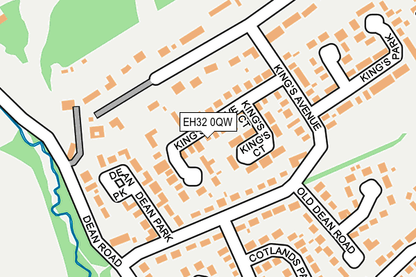 EH32 0QW map - OS OpenMap – Local (Ordnance Survey)