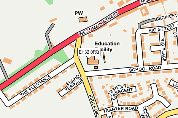 EH32 0RQ map - OS OpenMap – Local (Ordnance Survey)