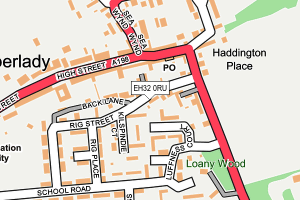 EH32 0RU map - OS OpenMap – Local (Ordnance Survey)