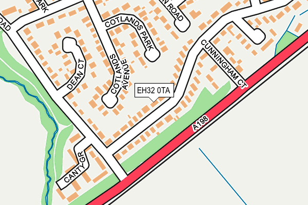 EH32 0TA map - OS OpenMap – Local (Ordnance Survey)