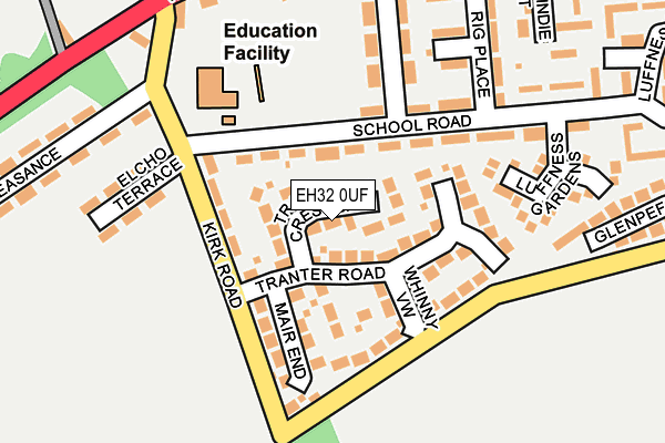 EH32 0UF map - OS OpenMap – Local (Ordnance Survey)