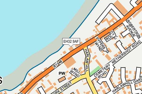 EH32 9AF map - OS OpenMap – Local (Ordnance Survey)