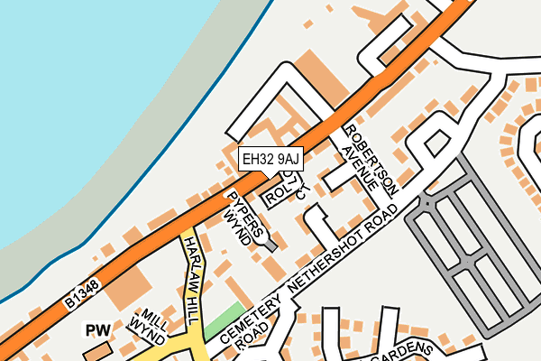 EH32 9AJ map - OS OpenMap – Local (Ordnance Survey)