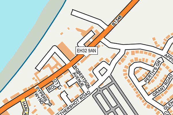 EH32 9AN map - OS OpenMap – Local (Ordnance Survey)