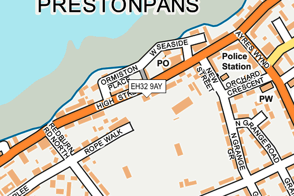 EH32 9AY map - OS OpenMap – Local (Ordnance Survey)