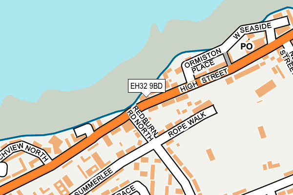 EH32 9BD map - OS OpenMap – Local (Ordnance Survey)
