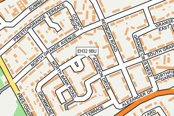 EH32 9BU map - OS OpenMap – Local (Ordnance Survey)