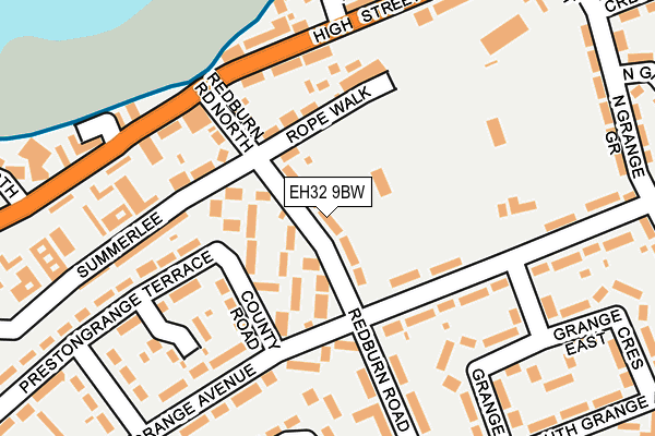 EH32 9BW map - OS OpenMap – Local (Ordnance Survey)