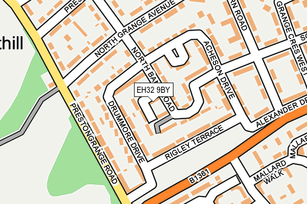 EH32 9BY map - OS OpenMap – Local (Ordnance Survey)