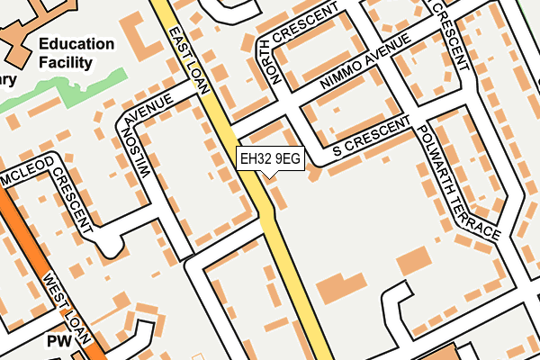 EH32 9EG map - OS OpenMap – Local (Ordnance Survey)