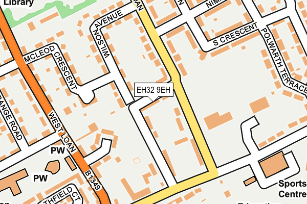 EH32 9EH map - OS OpenMap – Local (Ordnance Survey)