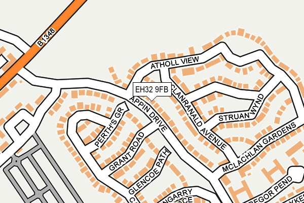 EH32 9FB map - OS OpenMap – Local (Ordnance Survey)
