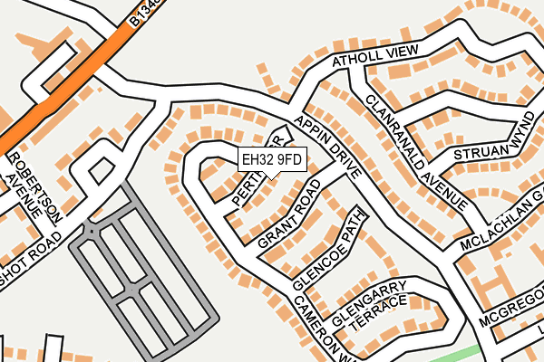 EH32 9FD map - OS OpenMap – Local (Ordnance Survey)