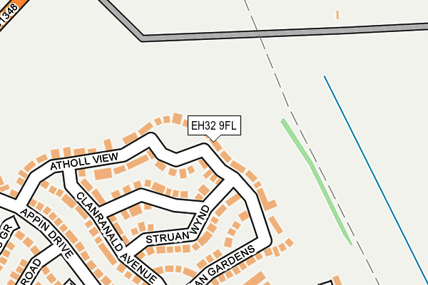 EH32 9FL map - OS OpenMap – Local (Ordnance Survey)