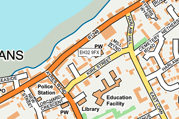 EH32 9FX map - OS OpenMap – Local (Ordnance Survey)