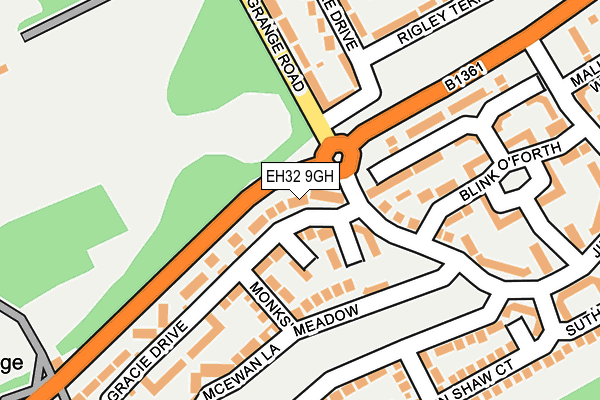 EH32 9GH map - OS OpenMap – Local (Ordnance Survey)