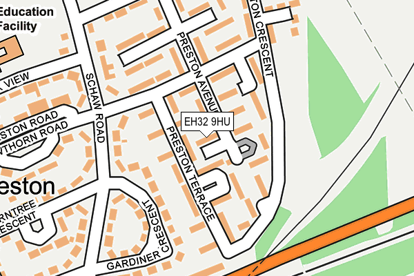 EH32 9HU map - OS OpenMap – Local (Ordnance Survey)