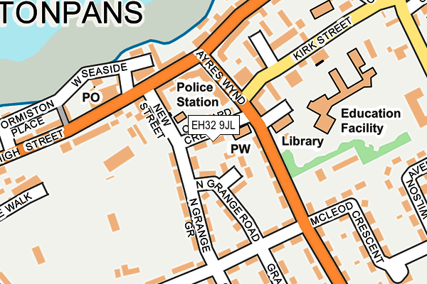 EH32 9JL map - OS OpenMap – Local (Ordnance Survey)