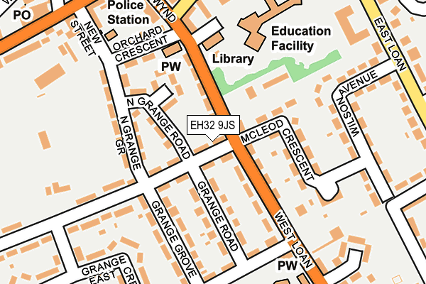 EH32 9JS map - OS OpenMap – Local (Ordnance Survey)
