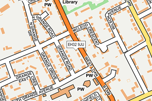 EH32 9JU map - OS OpenMap – Local (Ordnance Survey)