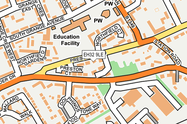 EH32 9LE map - OS OpenMap – Local (Ordnance Survey)