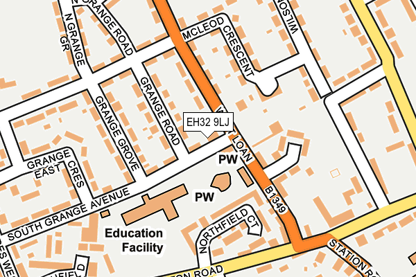EH32 9LJ map - OS OpenMap – Local (Ordnance Survey)