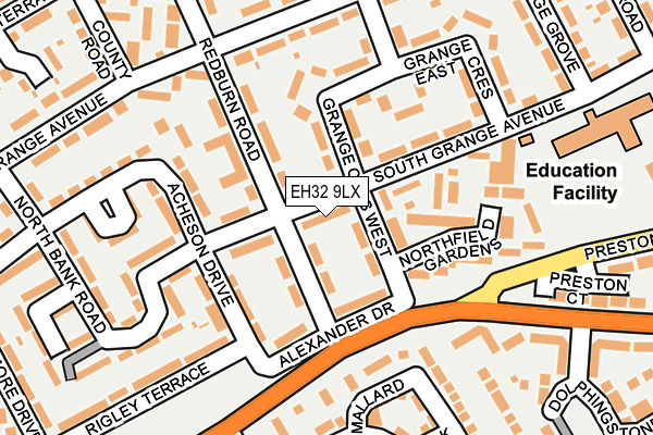 EH32 9LX map - OS OpenMap – Local (Ordnance Survey)