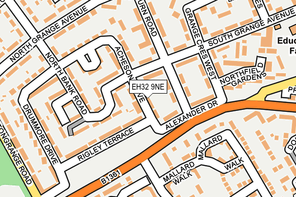 EH32 9NE map - OS OpenMap – Local (Ordnance Survey)