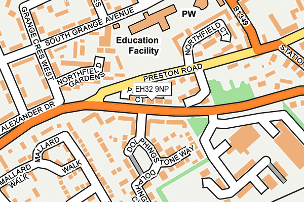 EH32 9NP map - OS OpenMap – Local (Ordnance Survey)