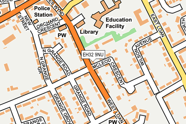 EH32 9NU map - OS OpenMap – Local (Ordnance Survey)