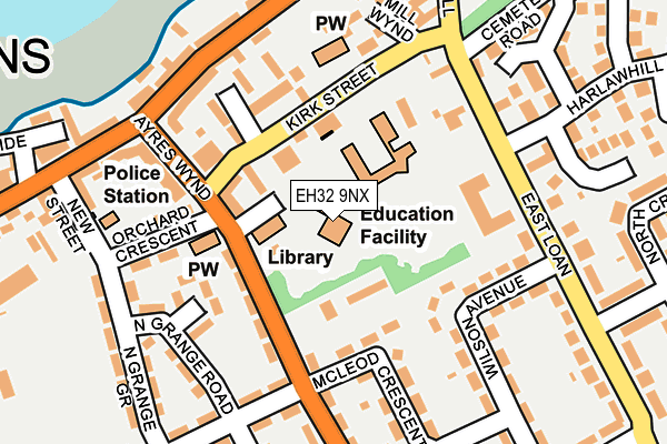 EH32 9NX map - OS OpenMap – Local (Ordnance Survey)