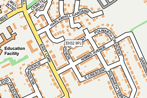 EH32 9PJ map - OS OpenMap – Local (Ordnance Survey)