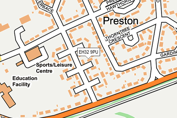 EH32 9PU map - OS OpenMap – Local (Ordnance Survey)